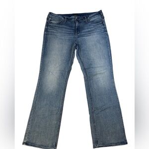 Silver Jeans Co Suki Slim Boot Jeans Womens 18W L33 Plus Size Stretch Denim